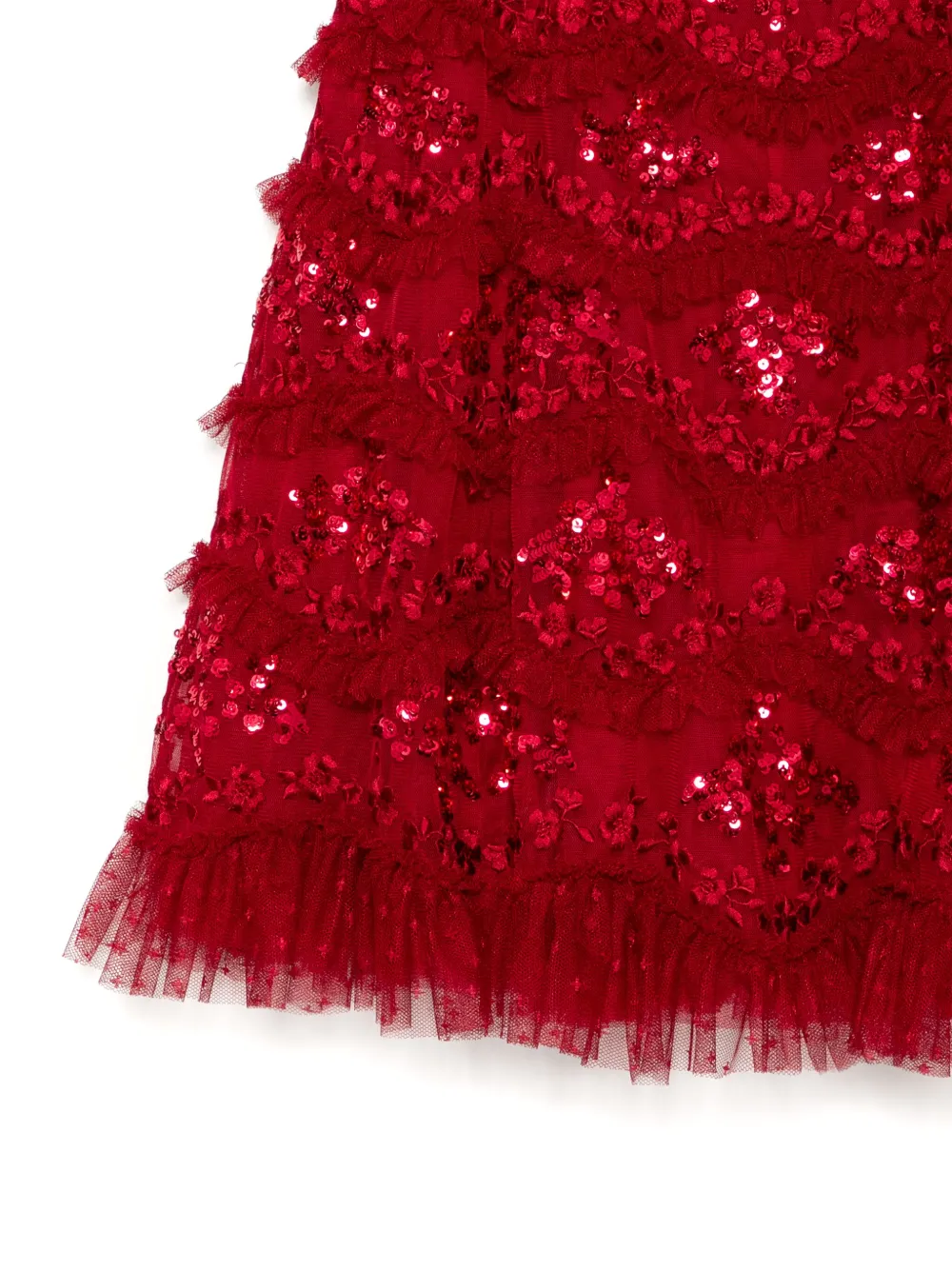 NEEDLE & THREAD KIDS Jurk met madeliefjes Rood