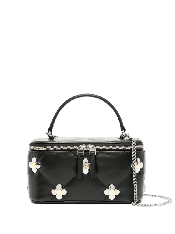 即発★TORY BURCH★ KIRA VANITY CASE 138999 Kira Diamond Quilt Pavé Logo Vanity Case: Women's Handbags