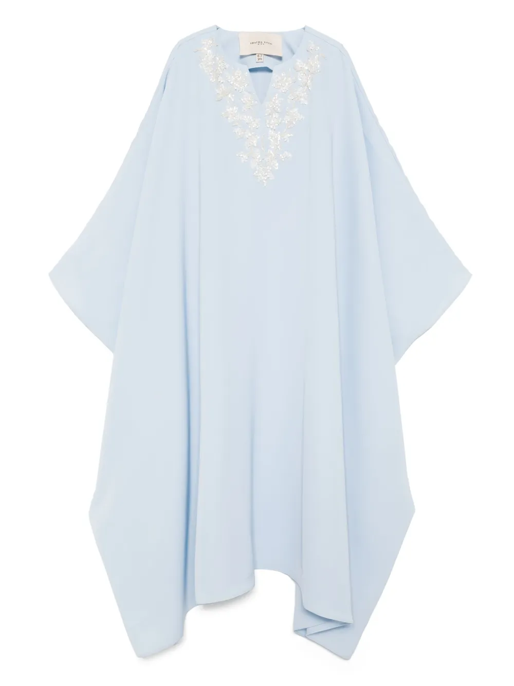 SHATHA ESSA FLORAL EMBELLISHED CAFTAN