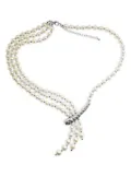 Hzmer Jewelry pearl-embellished necklace - Silver