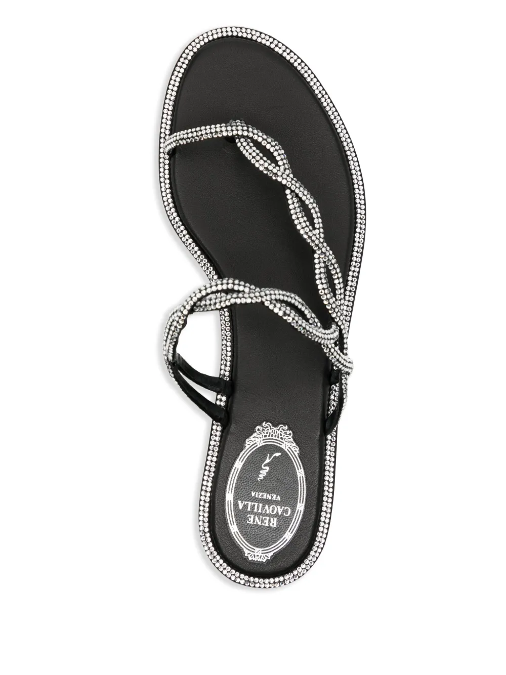 René Caovilla Braid sandals Black