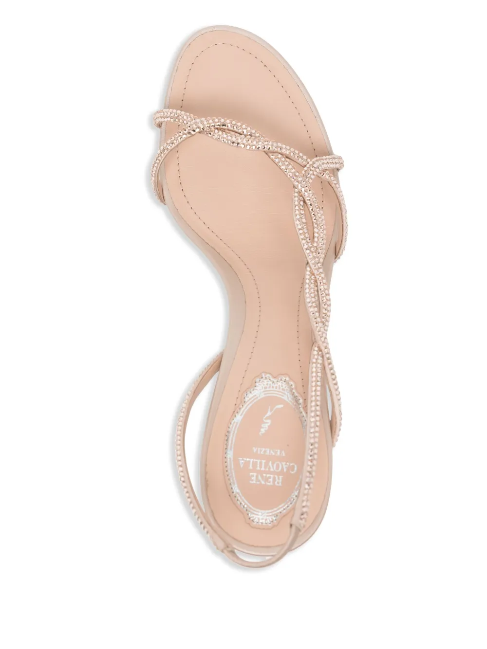 René Caovilla 95mm Braid sandals Pink
