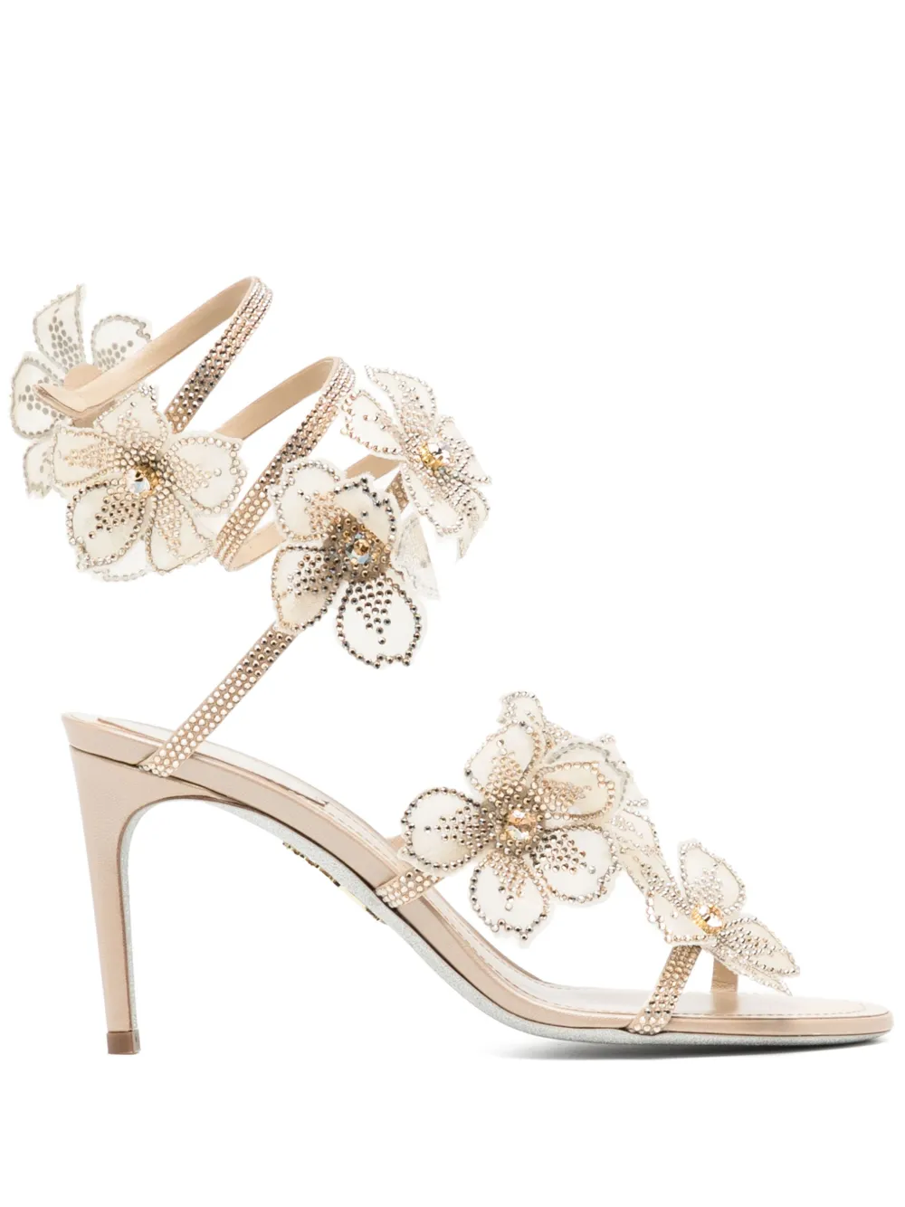 René Caovilla Peach Flower 80mm サンダル - ニュートラル René Caovilla Peach Flower 80mm サンダル - ニュートラル