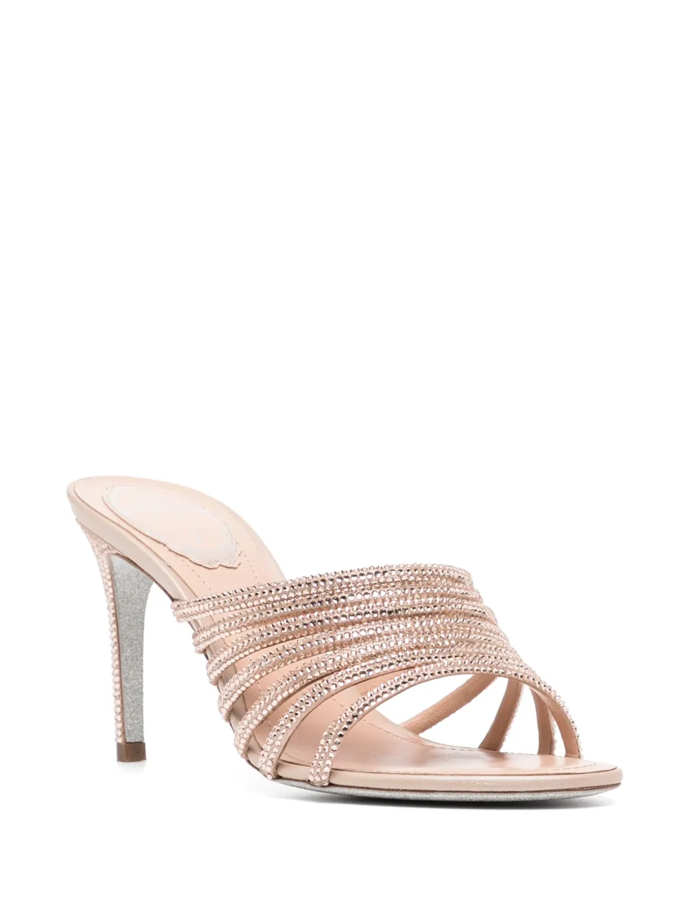 René Caovilla 80 mm sandalen met afwerking - Roze