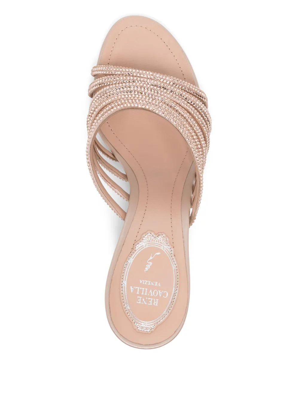 René Caovilla 80mm crystal-embellished sandals Pink