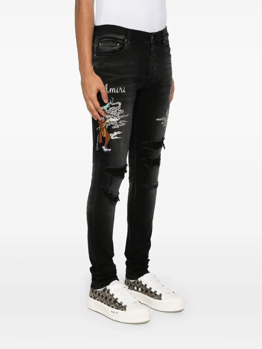 AMIRI Jazz Wolf jeans Zwart