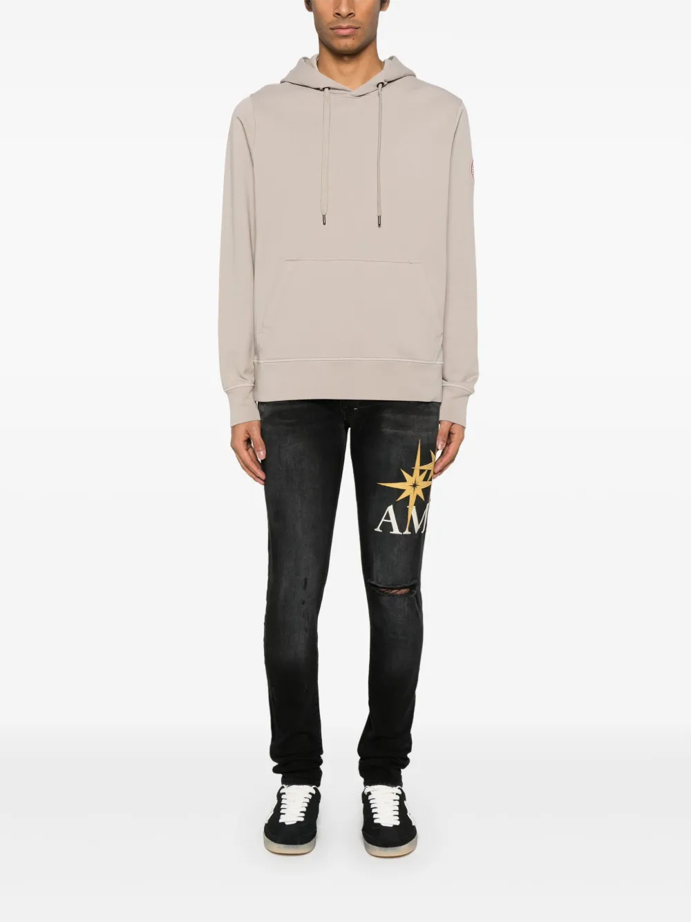 AMIRI Starburst-appliqué jeans - Zwart