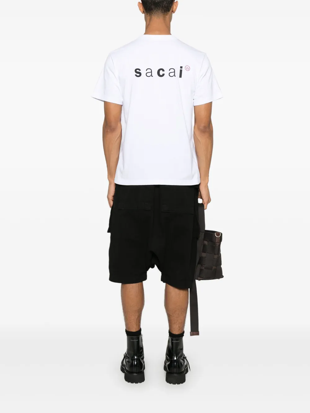 Sacai T-shirt met logoprint - Wit