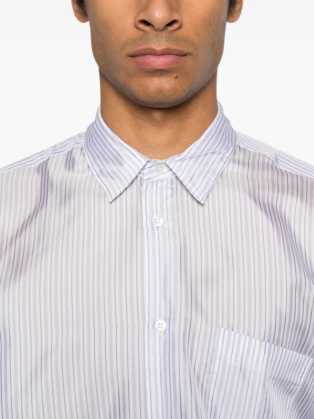 Comme Des Garçons Shirt Gestreept overhemd Blauw