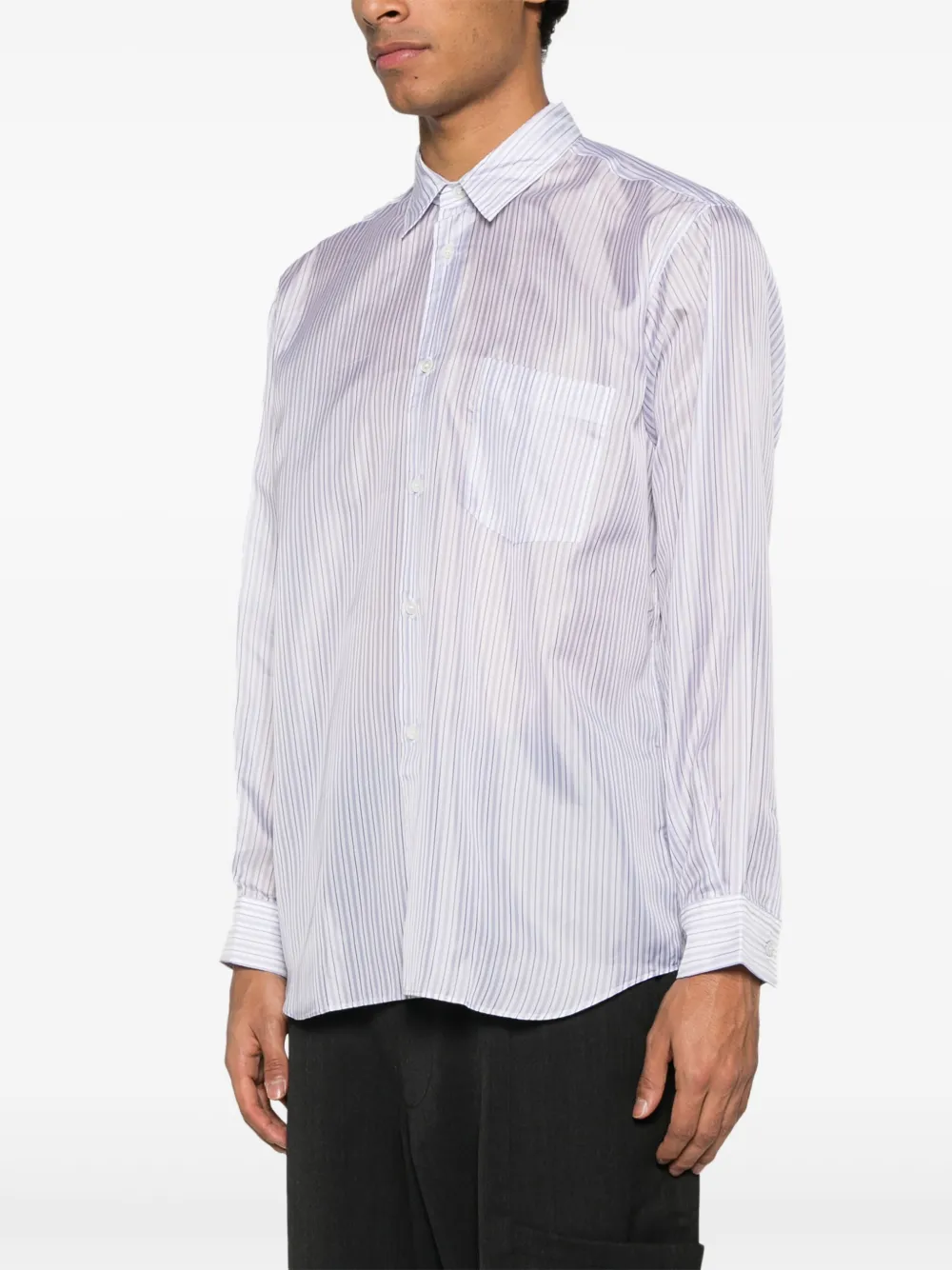 Comme Des Garçons Shirt Gestreept overhemd Blauw