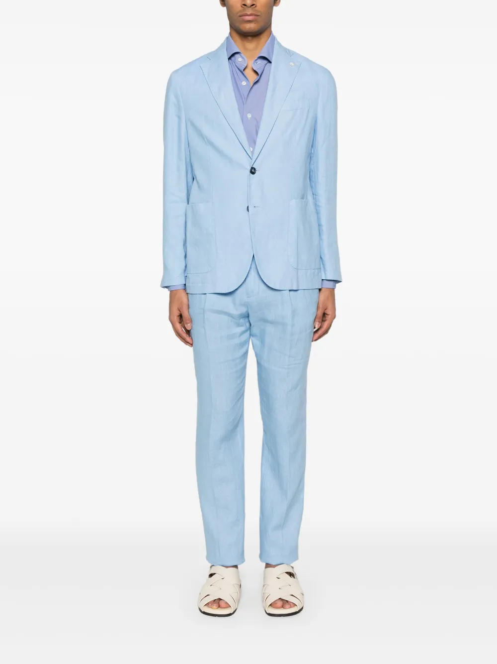 Manuel Ritz linen suit - Blauw