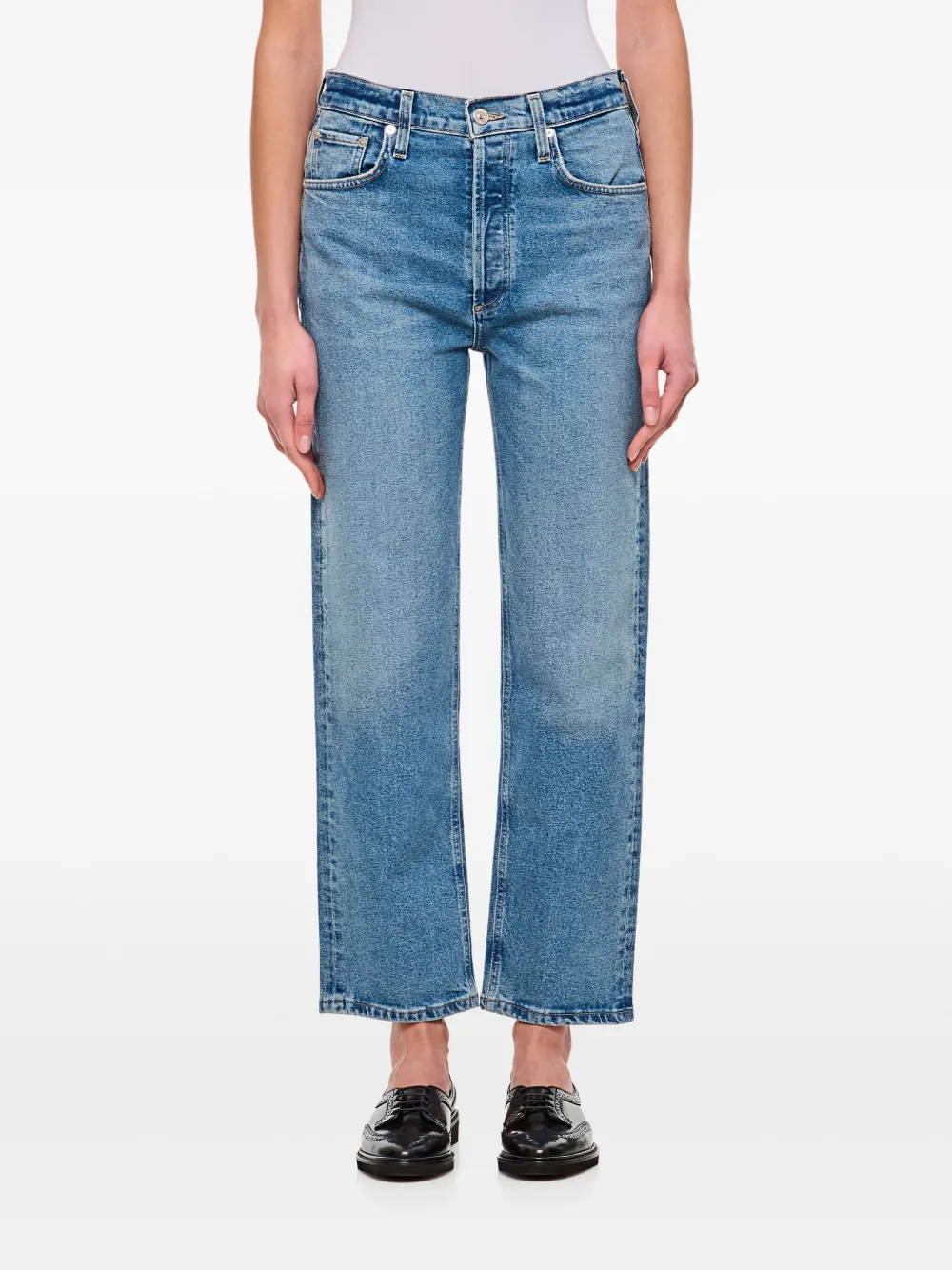 straight-leg jeans