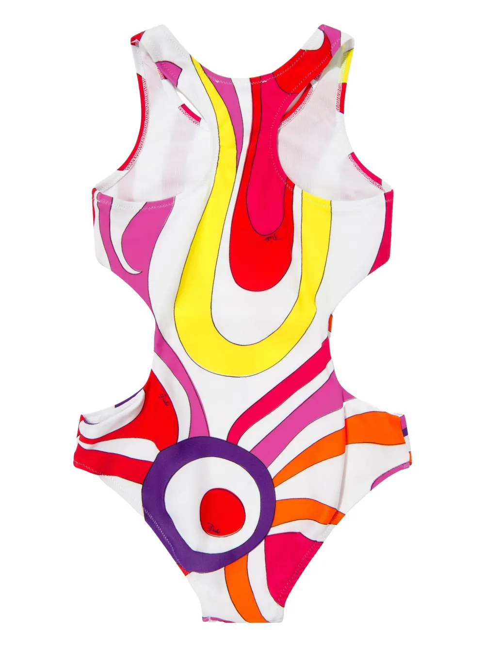 PUCCI Junior iride-print swimsuit - Wit