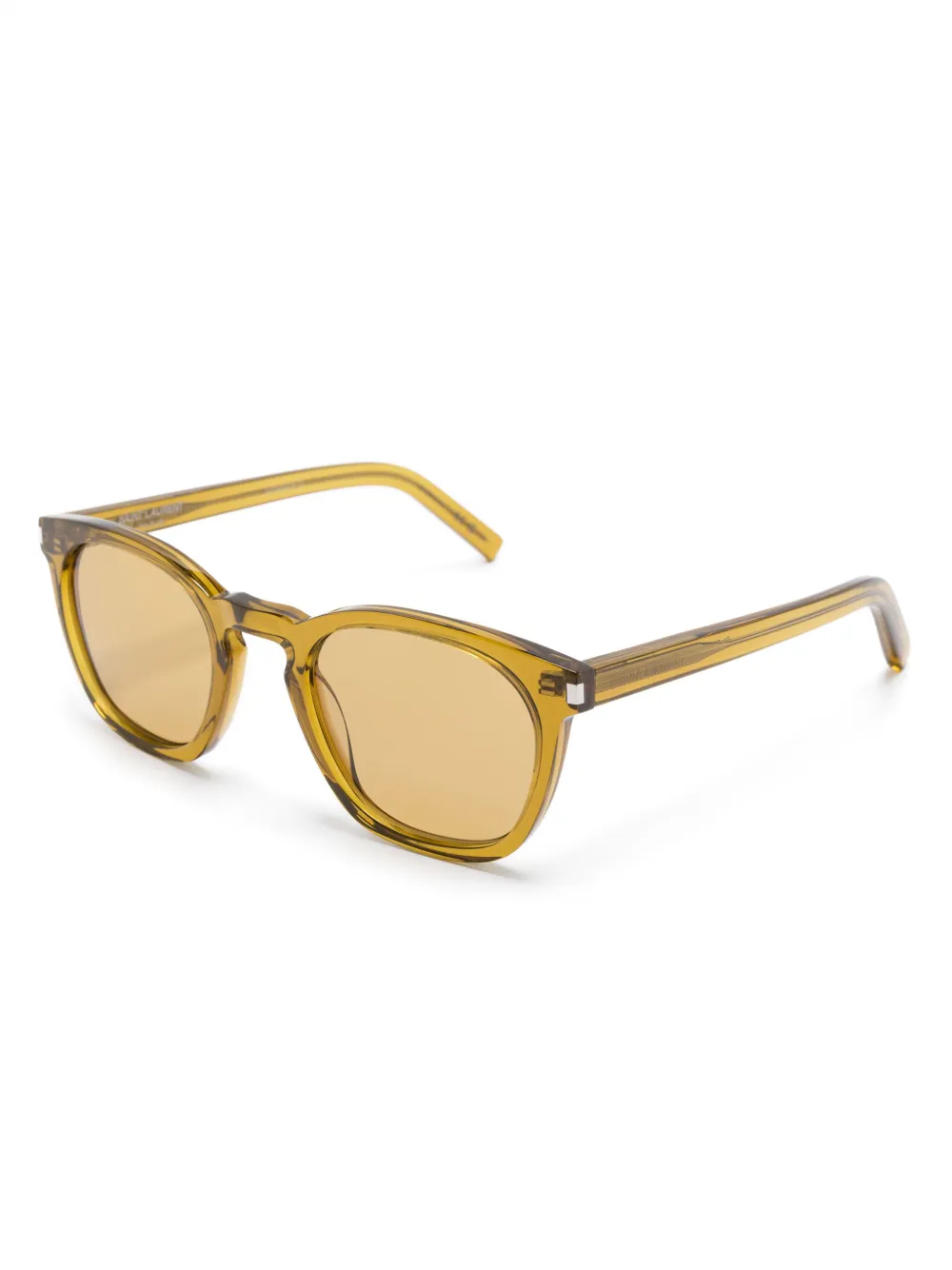 Saint Laurent Eyewear Zonnebril met rond montuur - Groen