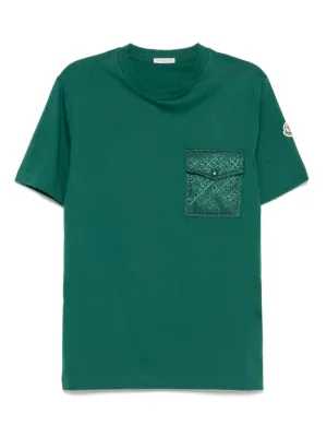 Moncler logo-print T-shirt | Green | FARFETCH