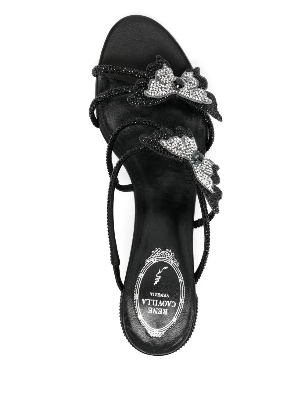 René Caovilla 70mm Fairy sandals Black