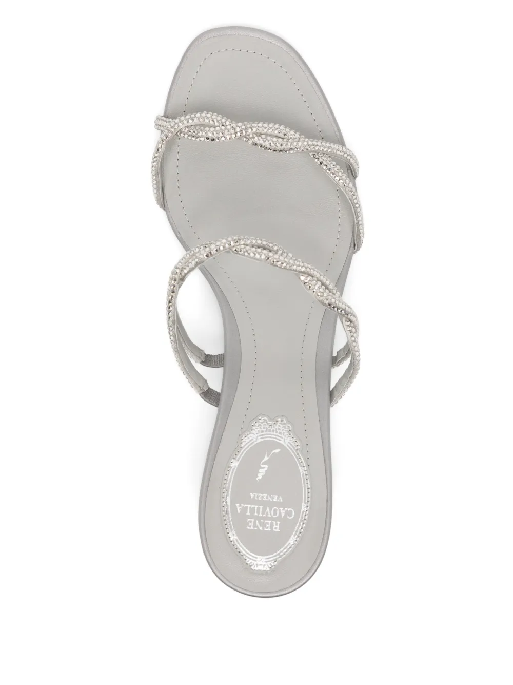 René Caovilla 55mm crystal-embellishment sandals Grey