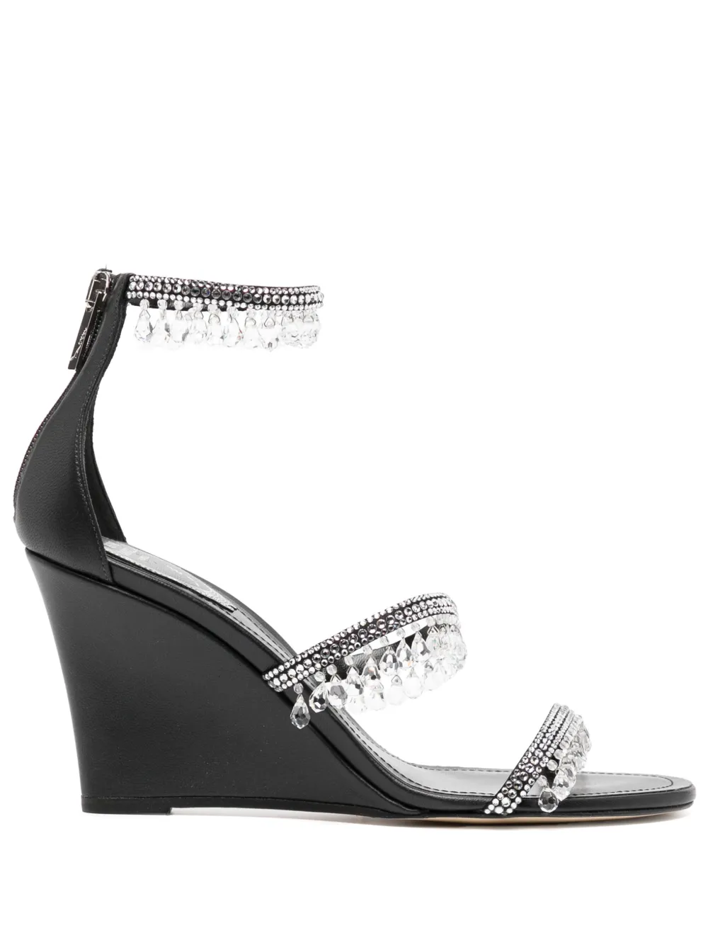 René Caovilla 90mm chandelier sandals Black