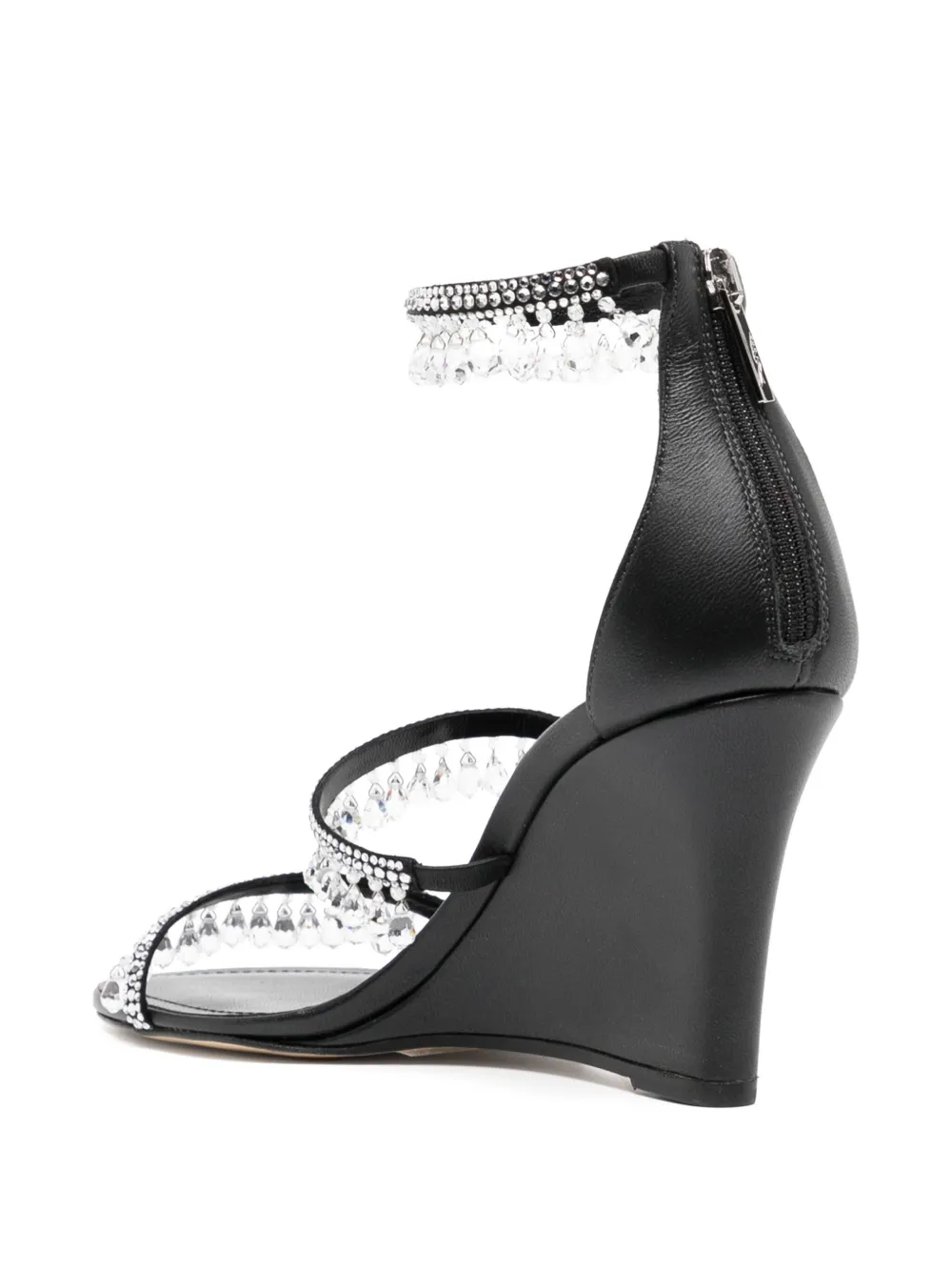René Caovilla 90mm chandelier sandals Black