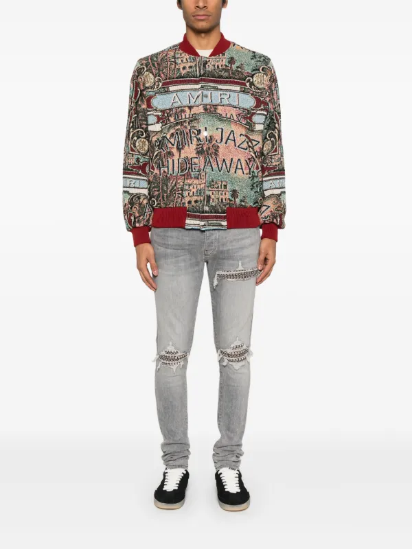 AMIRI MX1 Bouclé Jeans | Grey | FARFETCH