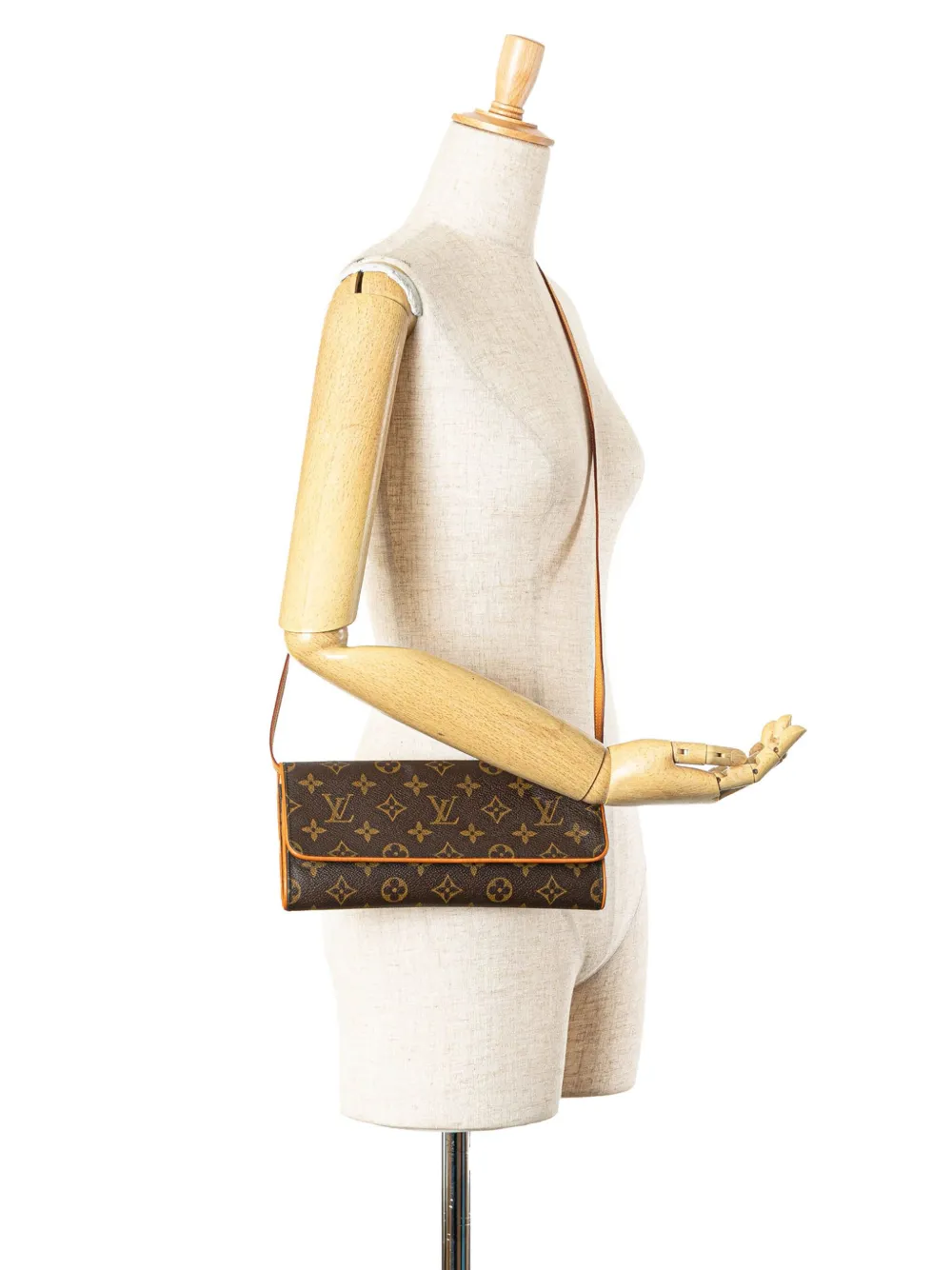 Louis Vuitton Pre-Owned 2001 Monogram Pochette Twin GM crossbody bag - Bruin