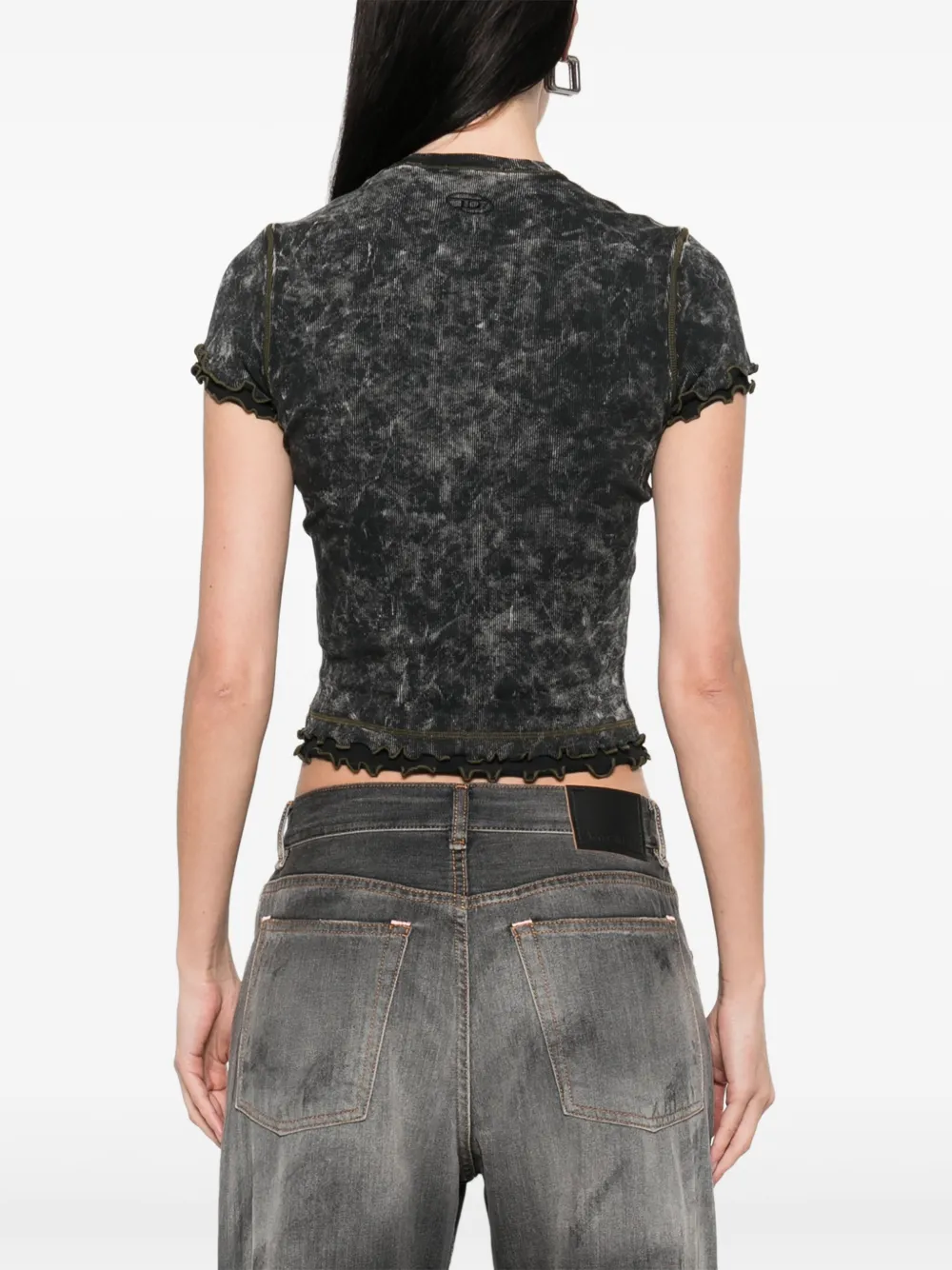 Shop Diesel T-flu T-shirt In Black