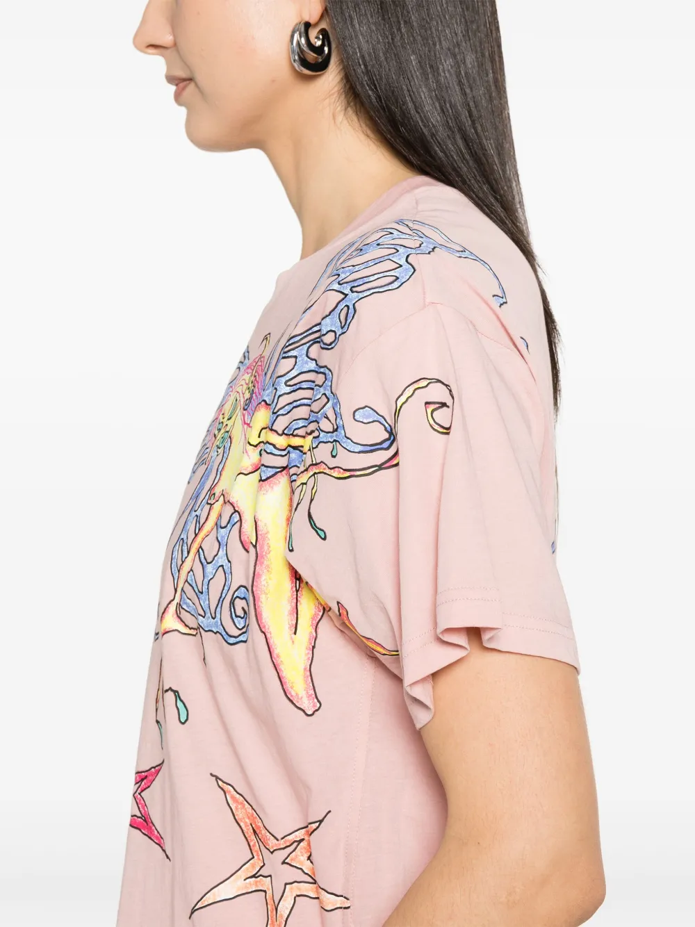 Diesel T-Buxt-Q1 T-shirt Roze