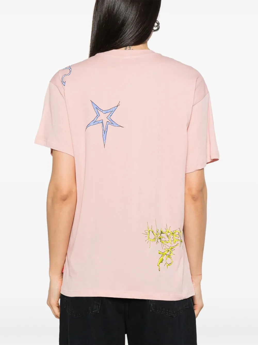 Diesel T-Buxt-Q1 T-shirt Roze