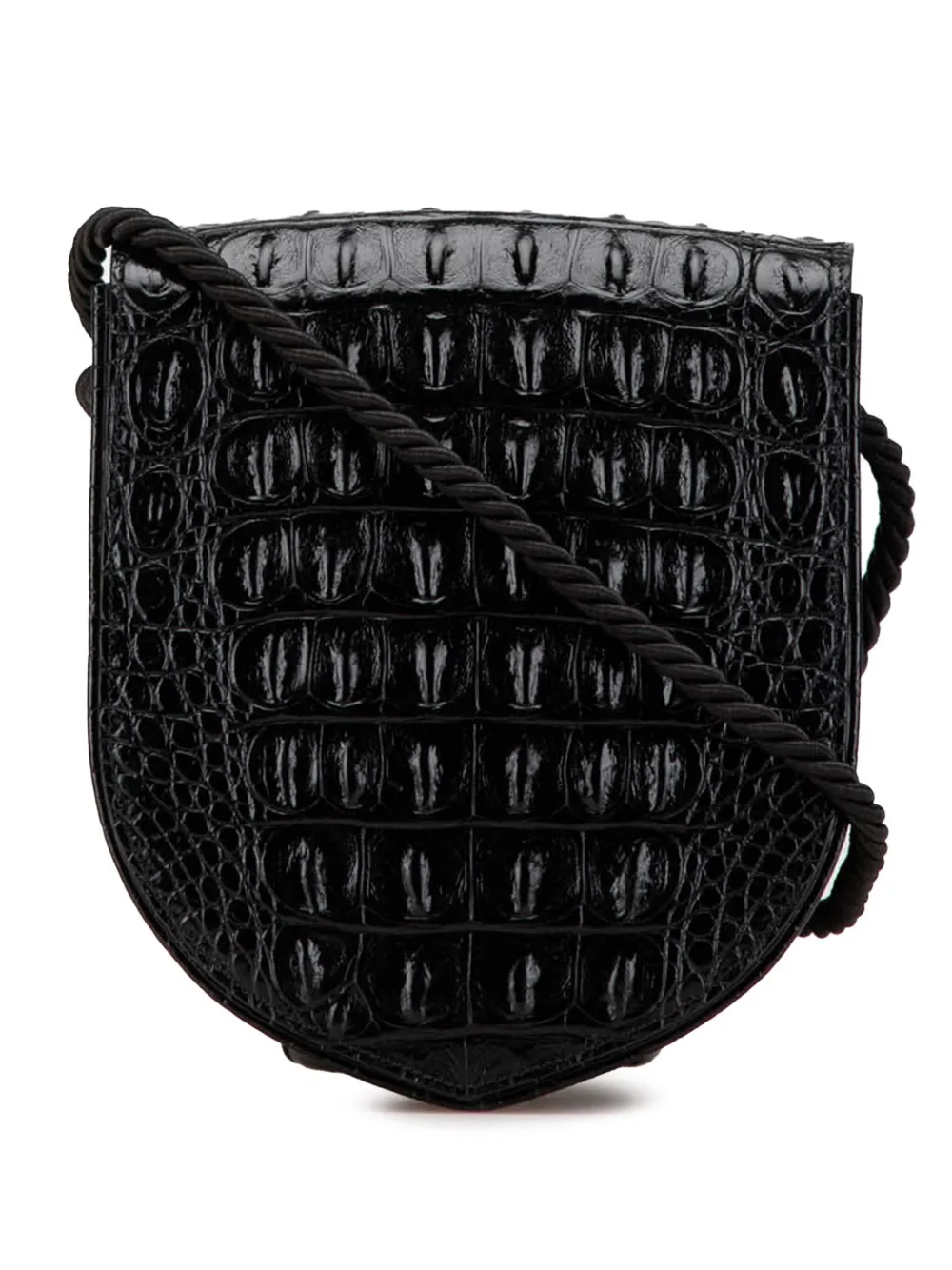 2000-2024 Croc Embossed Leather Ecusson Flap crossbody bag