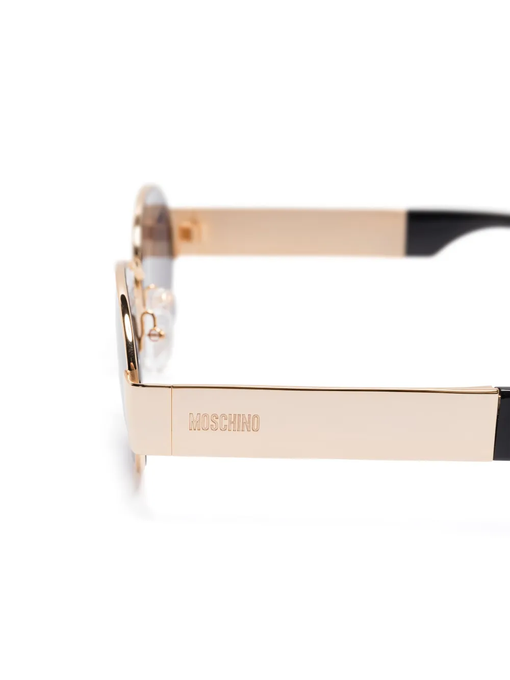 Moschino Eyewear Zonnebril met ovalen montuur Goud