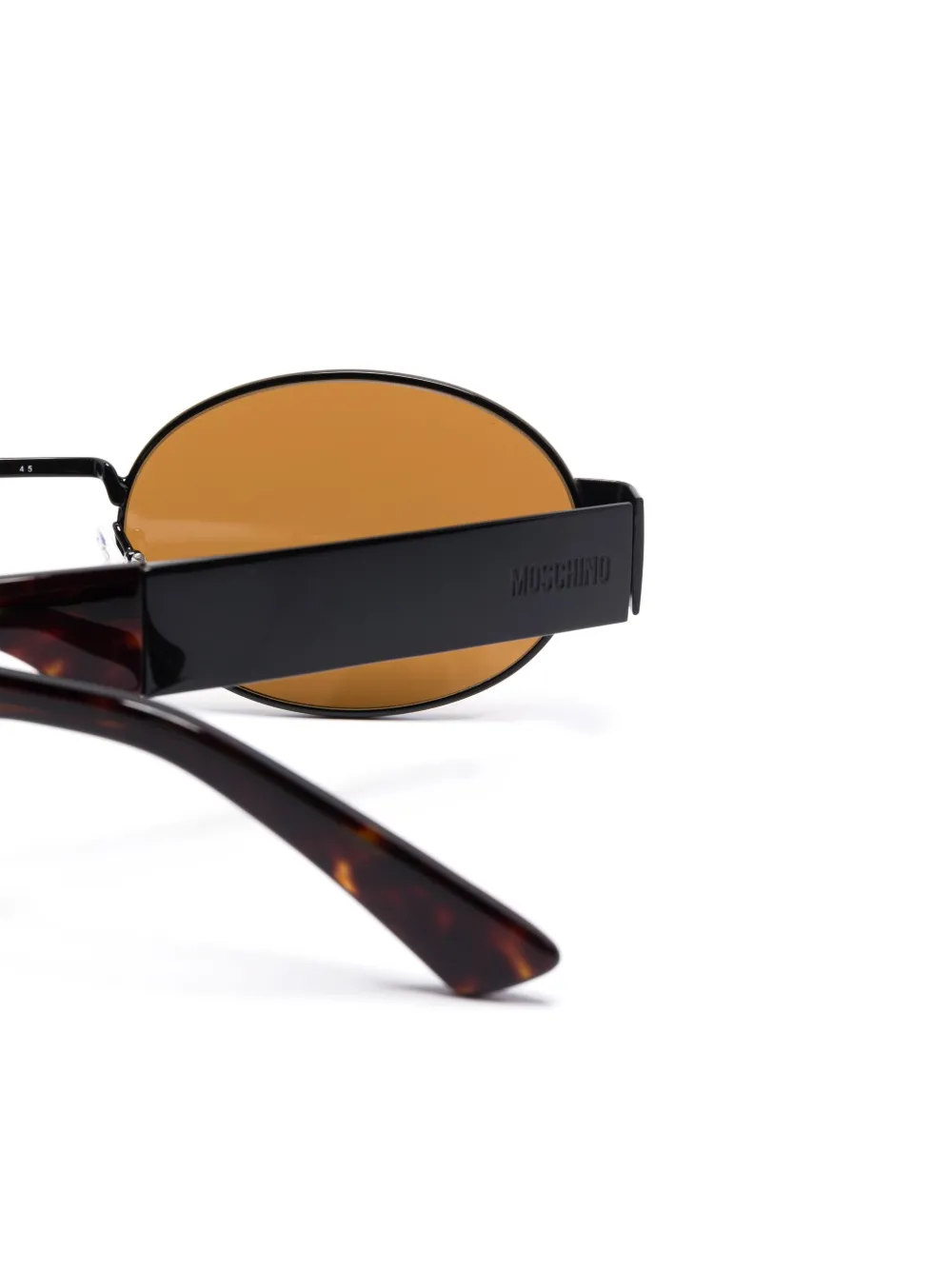 Moschino Eyewear Zonnebril met ovalen montuur Zwart
