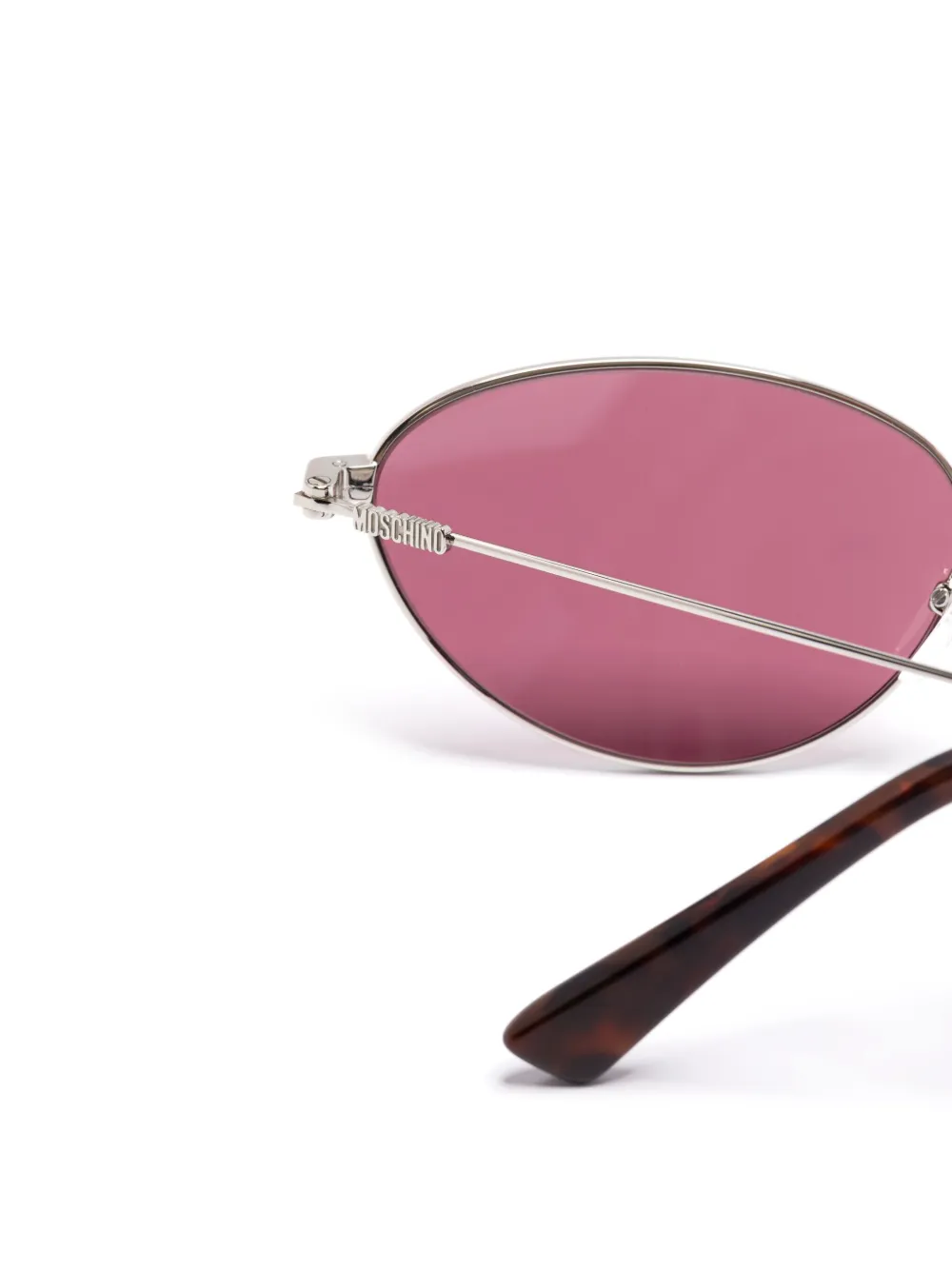 Moschino Eyewear Zonnebril met cat-eye montuur Zilver