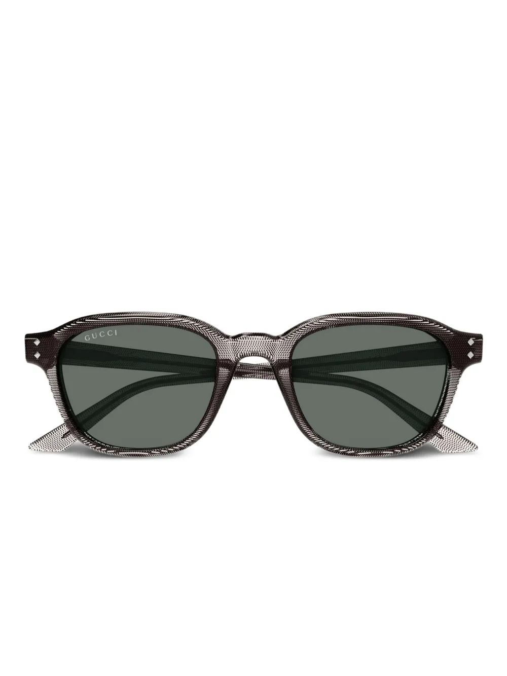 Gucci Eyewear Sonnenbrille mit eckigem Gestell - Braun