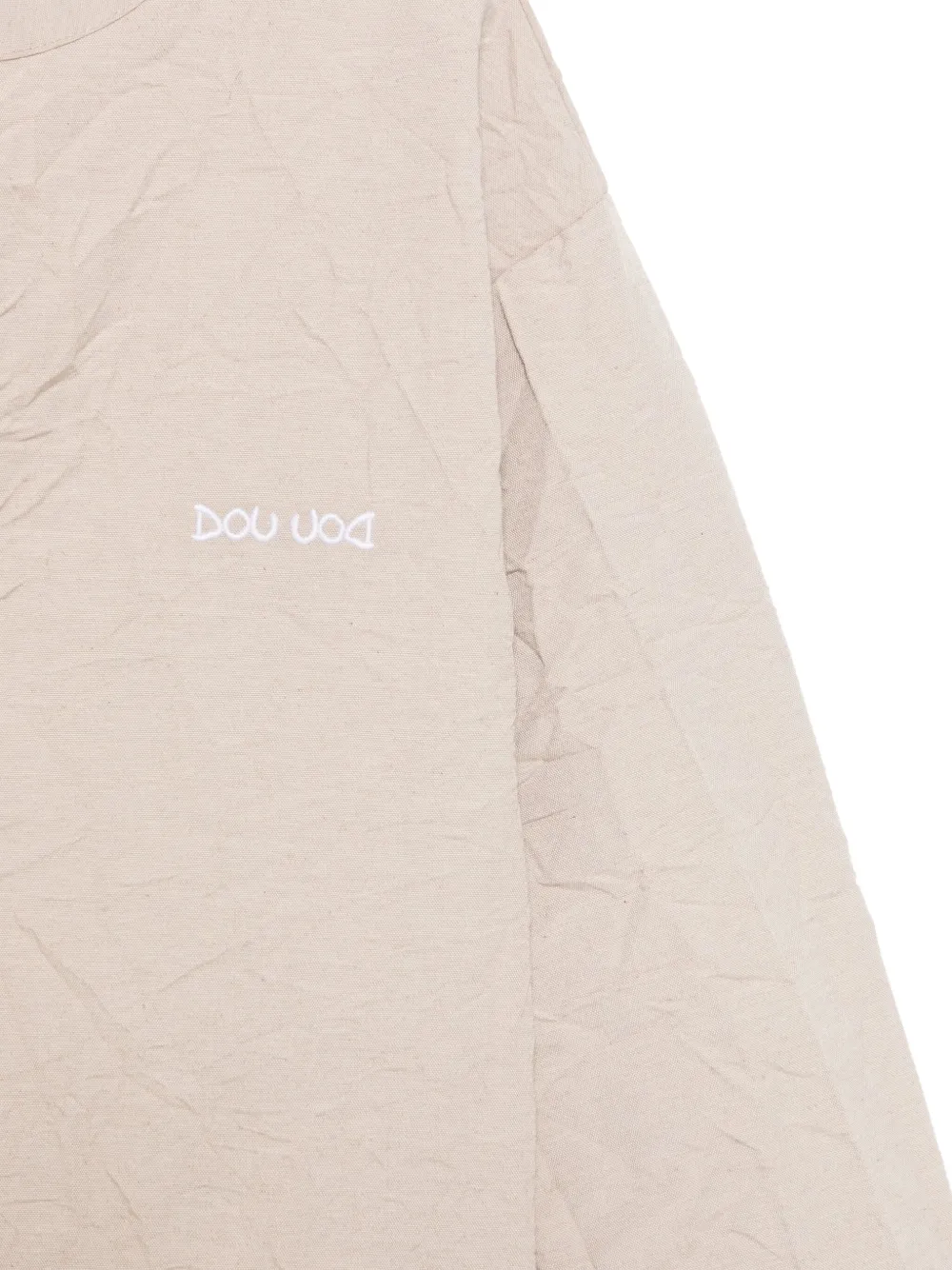 Douuod Kids Shirt met geborduurd logo Beige