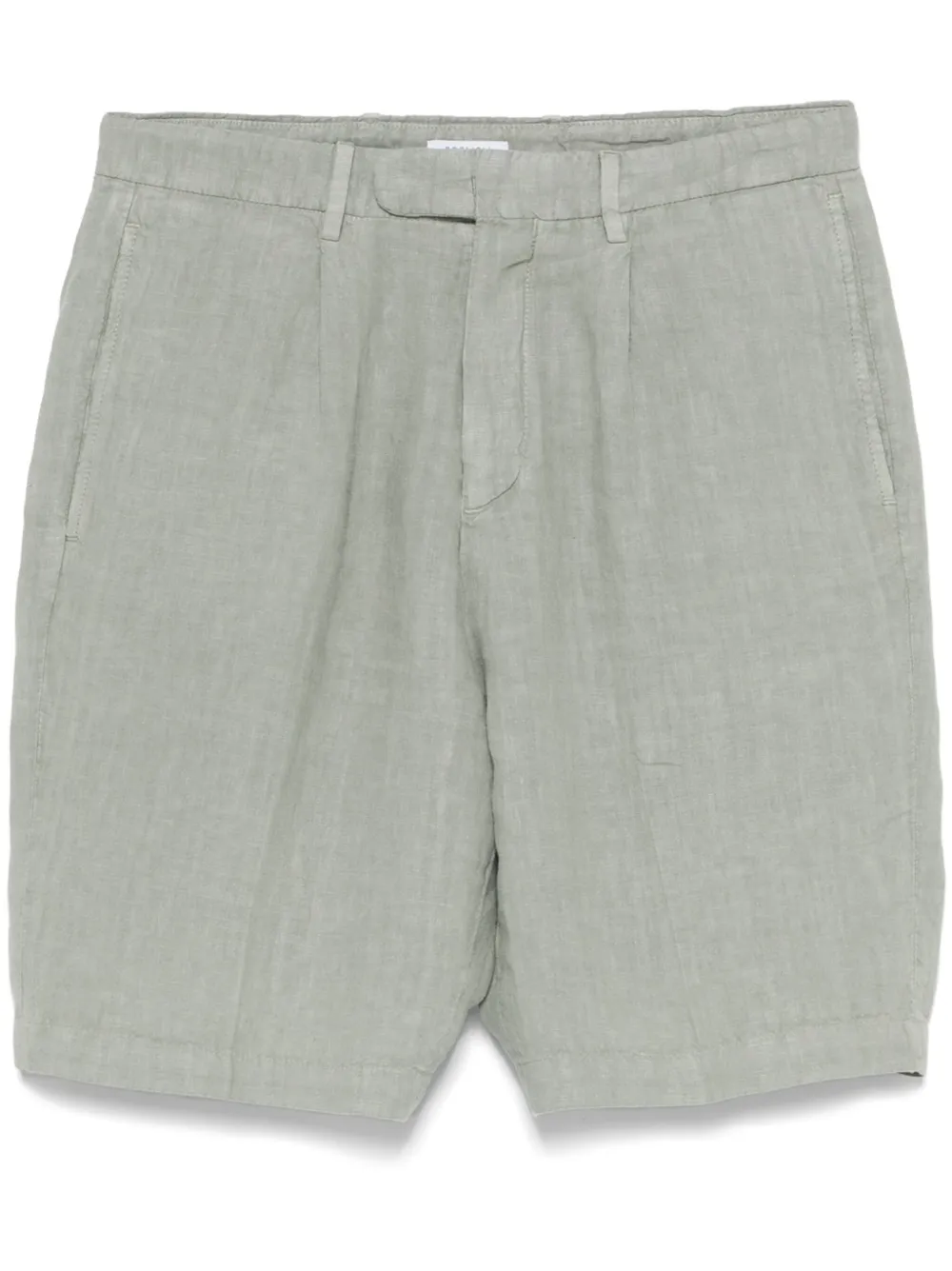 Boglioli Linnen chino shorts Groen