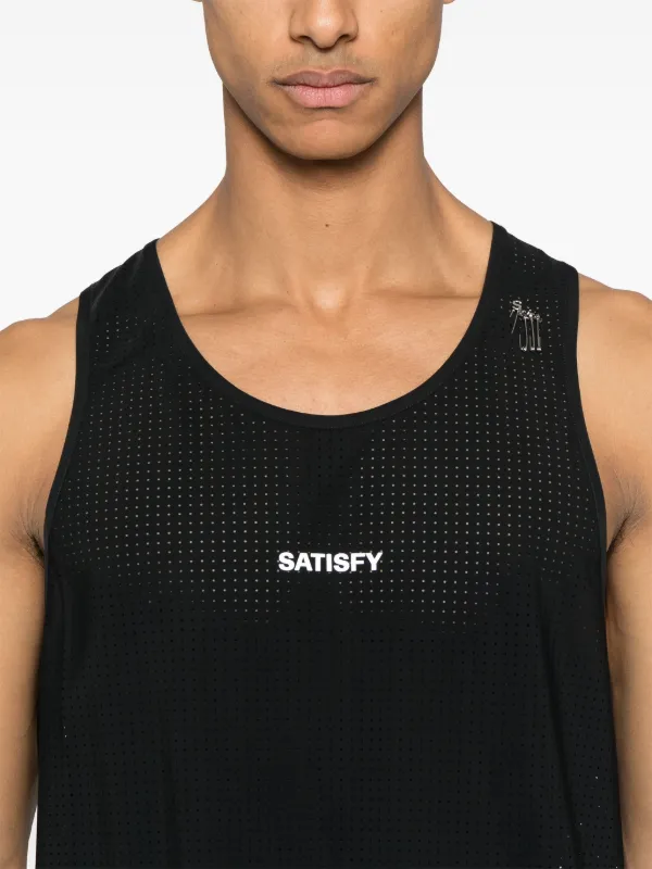 SATISFY ランニングタンクトップ ブラック