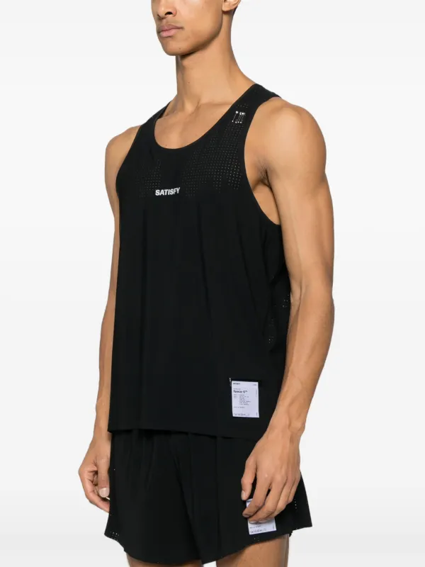 SATISFY ランニングタンクトップ ブラック