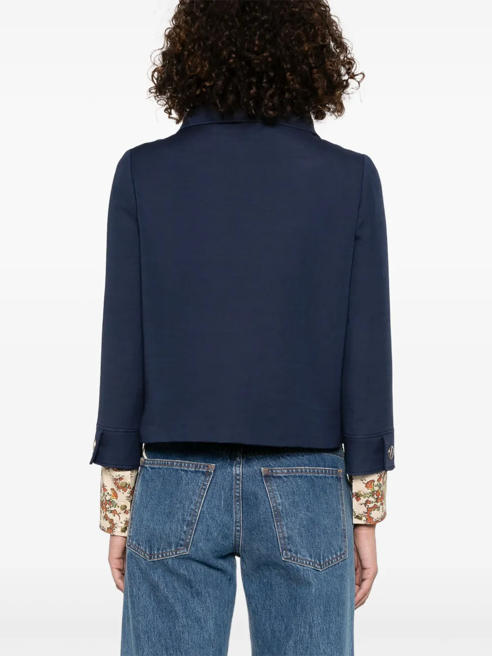 Valentino Garavani Cropped jack Blauw
