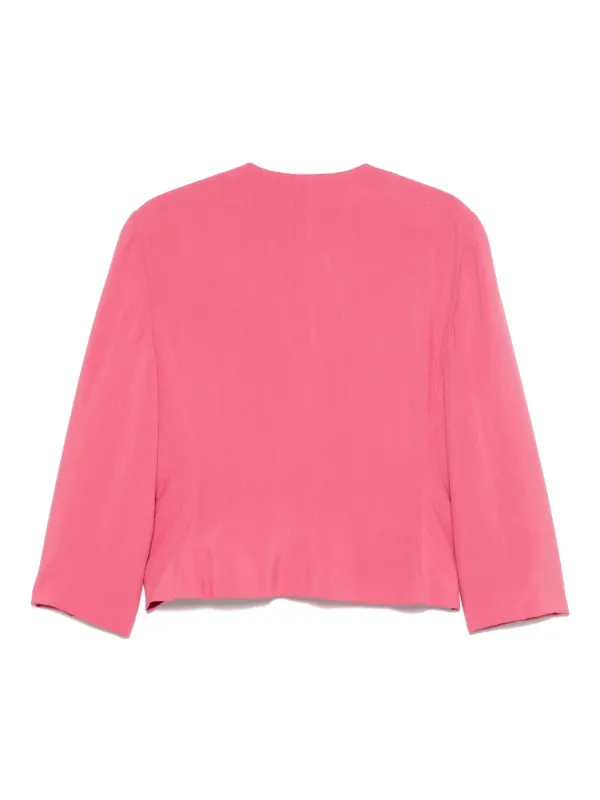 ジャケット・アウター GIORGIO ARMANI Cropped Bomber Jacket Giorgio Armani embroidered-logo zip-up Jacket | Black | FARFETCH ZA