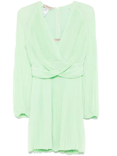 TWINSET vestido corto con diseño plisado