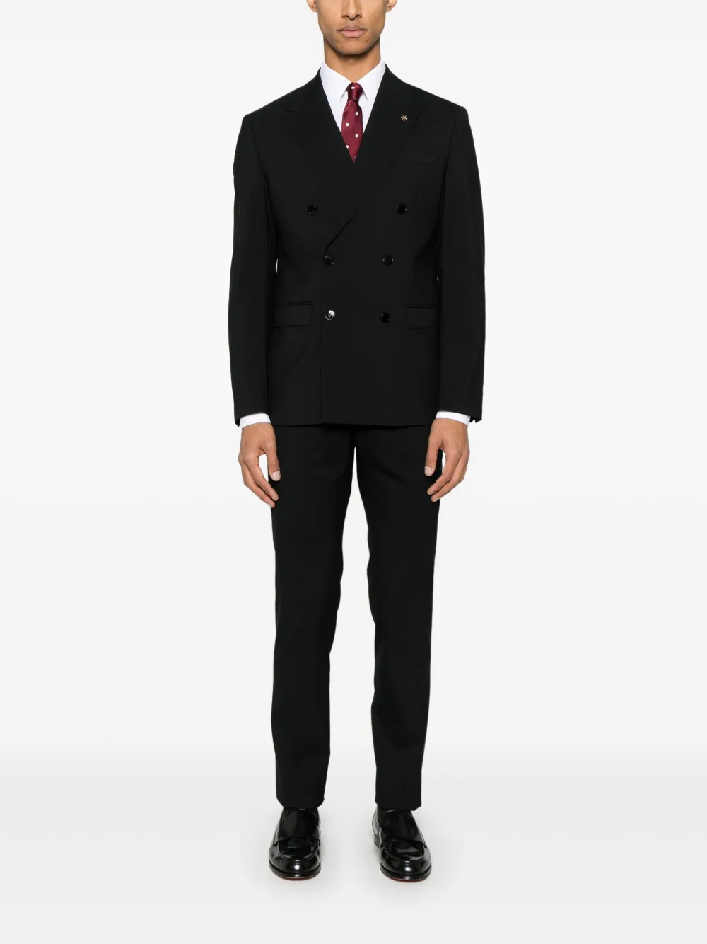 Manuel Ritz double-breasted suit - Zwart