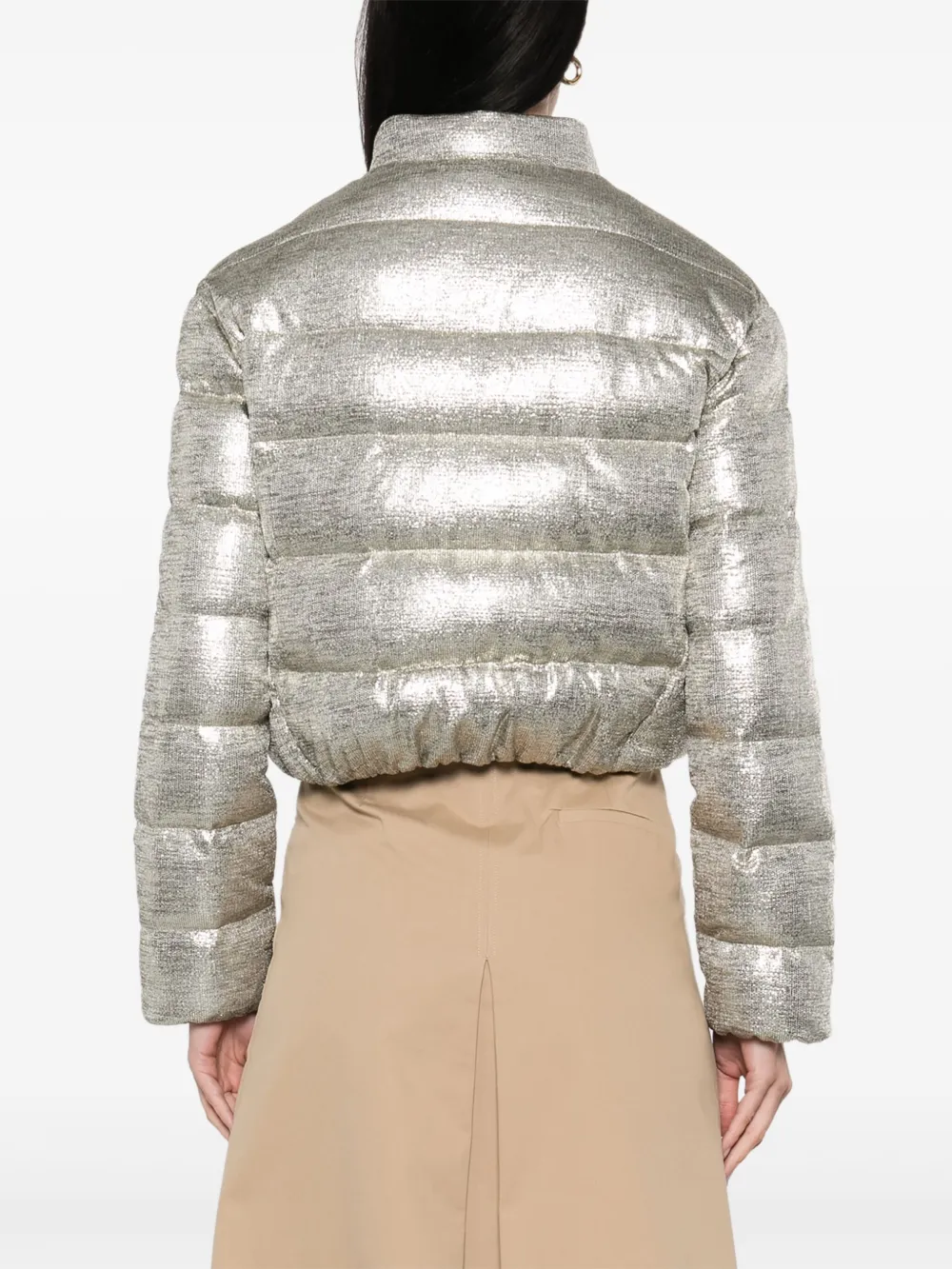 Shop Moncler Paillys Jacket In 金色