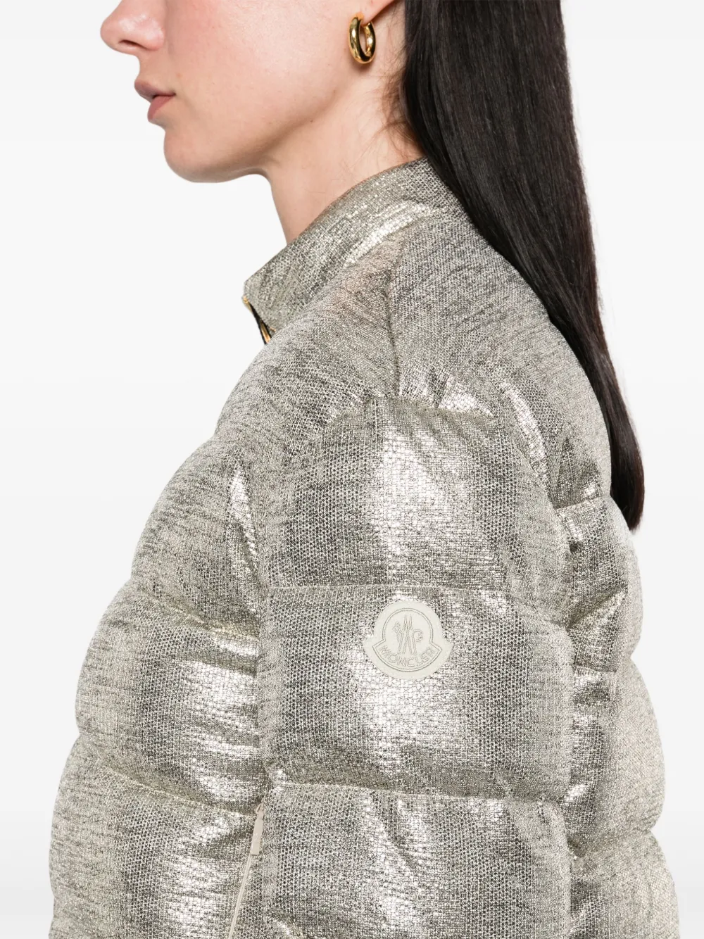 Shop Moncler Paillys Jacket In 金色