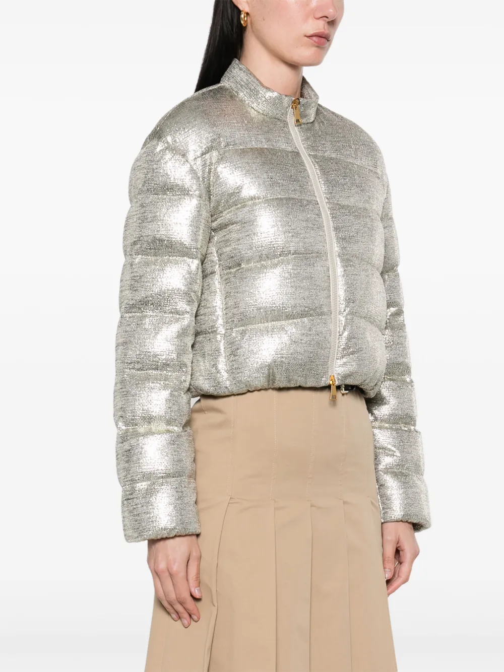 Shop Moncler Paillys Jacket In 金色
