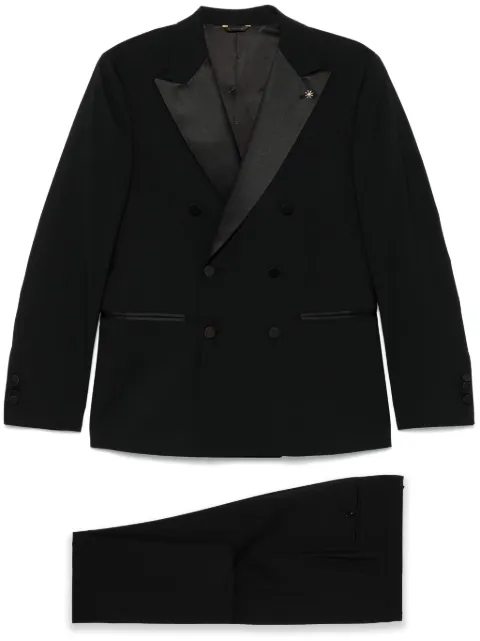 Manuel Ritz satin-trim suit