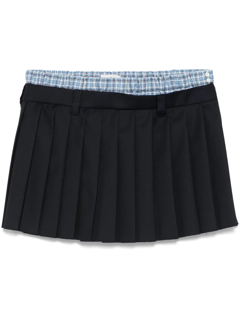 Miu Mini-plooirok Blauw