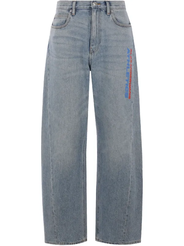 NiziU愛用◆ALEXANDER WANG【関税送料込】Relax straight DENIM Alexander Wang Layered straight-leg Jeans | Blue | FARFETCH