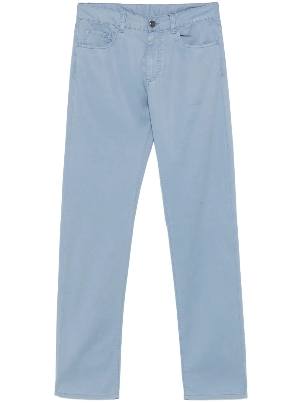 Canali Twill broek Blauw