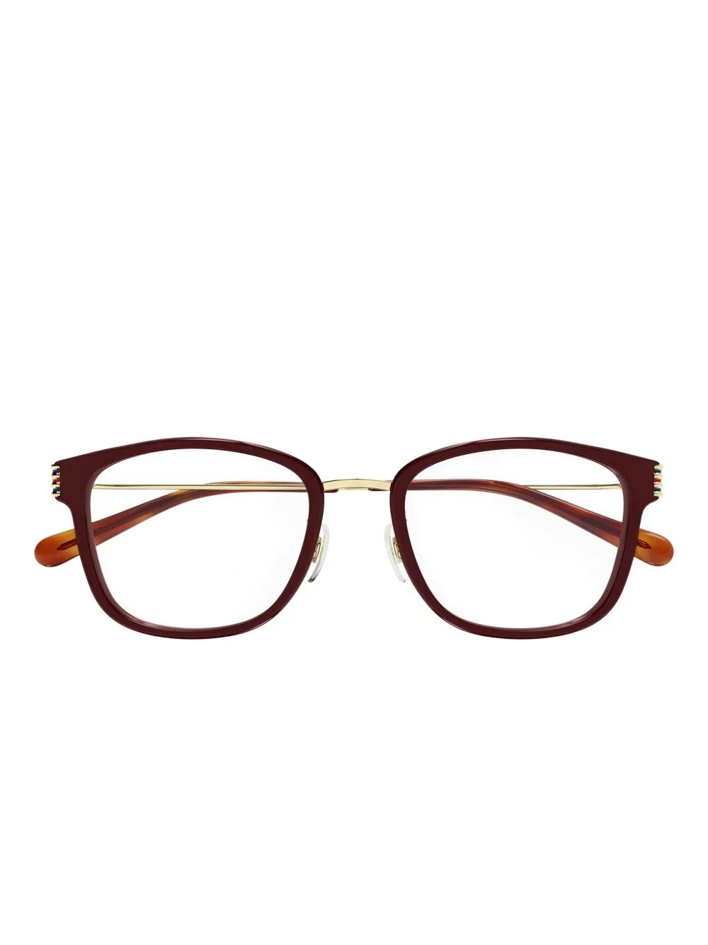 Gucci Eyewear スクエア眼鏡フレーム - レッド Gucci Eyewear スクエア眼鏡フレーム - レッド