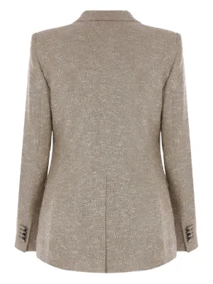 アウターその他 TAGLIATORE Women Outer 413624 M50011B25E120 Beige Women's Winter Oversized Cropped Puffer Jacket Long Sleeve